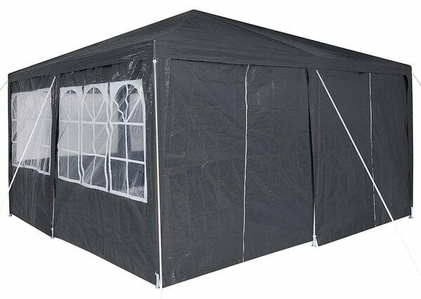 Šator za zabave Antracit 400 x 400 x 266 cm Polietilen - Antracit / 400 x 400 x 266 cm