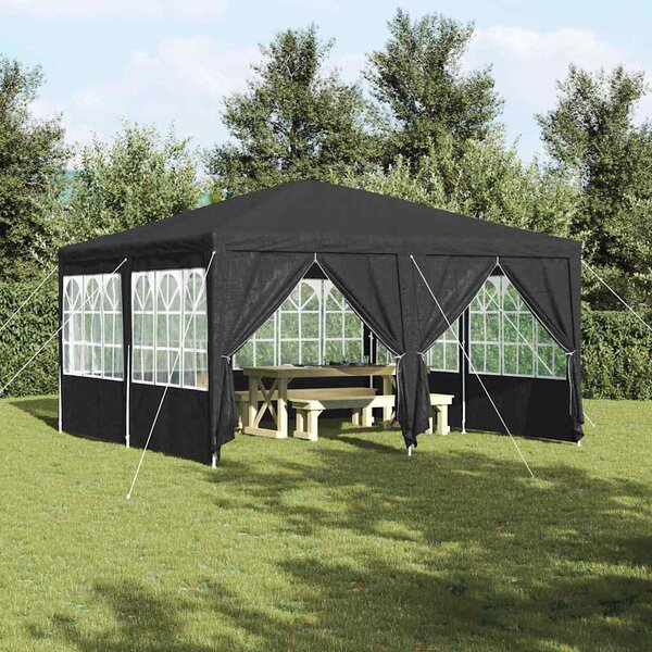 Šator za zabave Antracit 400 x 400 x 266 cm Polietilen - Antracit / 400 x 400 x 266 cm