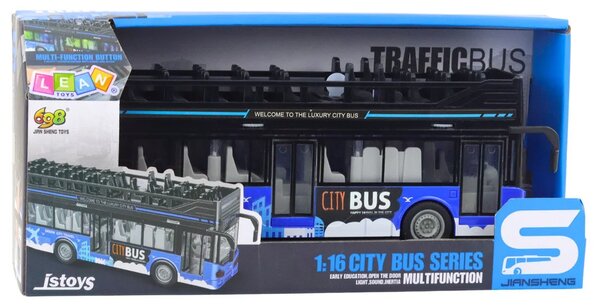 Gradski autobus na kat 1:16 Svjetla za vožnju zvuče plavo