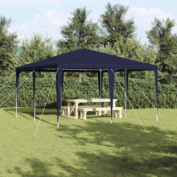 Šator za zabave Plava 400 x 400 x 266 cm Polietilen i čelik - Plava / 400 x 400 x 266 cm