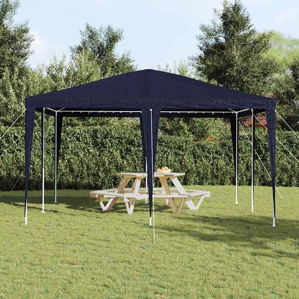 Šator za zabave Plava 400 x 400 x 266 cm Polietilen i čelik - Plava / 400 x 400 x 266 cm