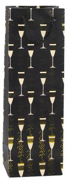 Poklon vrećica za boce s motivom čaša 36 x 12 x 10 cm