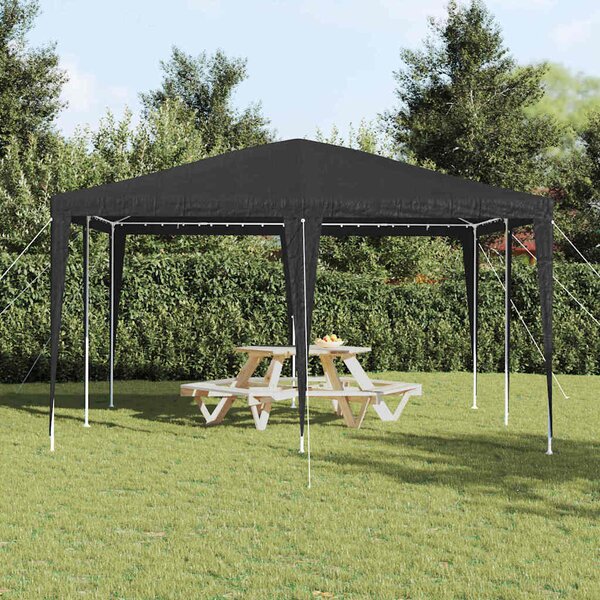 Šator za zabave Antracit 400 x 400 x 266 cm Polietilen i čelik - Antracit / 400 x 400 x 266 cm
