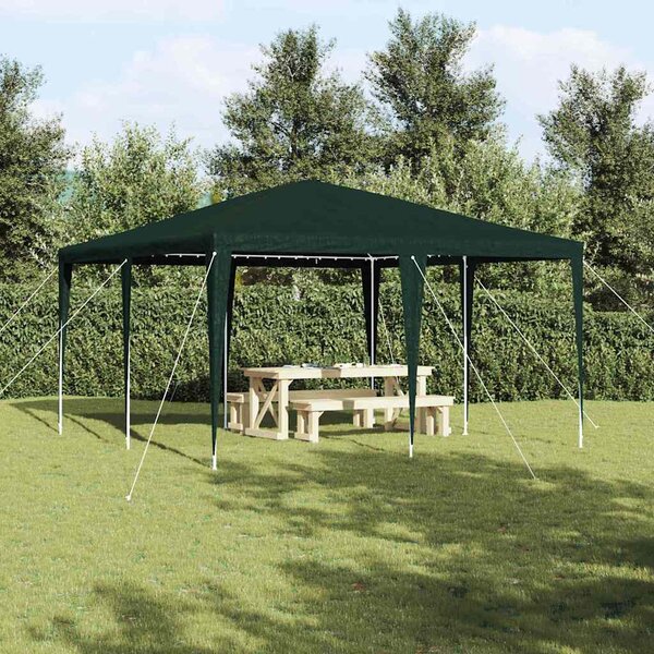 Šator za zabave Zelena 400 x 400 x 266 cm Polietilen i čelik - Zelena / 400 x 400 x 266 cm