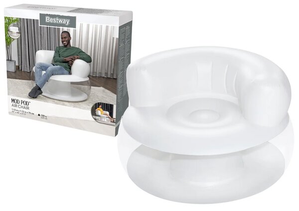 Napuhana stolica bijela 112 x 112 x 70 cm Bestway 75138
