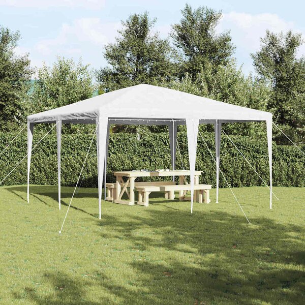 Šator za zabave Bijelo 400 x 400 x 266 cm Polietilen i čelik - Bijela / 400 x 400 x 266 cm