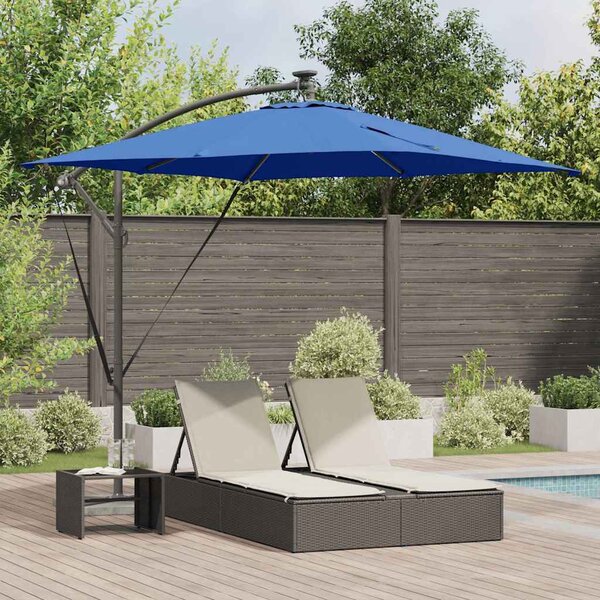 Suncobran Azurnoplava 249 x 249 x 250 cm Poliester i aluminij - Plava / 249 x 249 x 250 cm