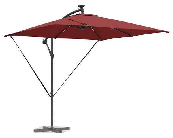 Suncobran Terakota 249 x 249 x 250 cm Poliester i aluminij - Cinober / 249 x 249 x 250 cm