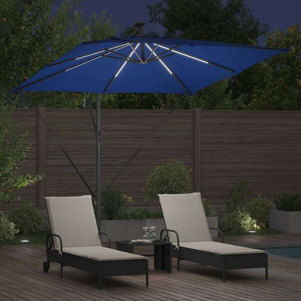 Suncobran Azurnoplava 249 x 249 x 250 cm Poliester i aluminij - Plava / 249 x 249 x 250 cm