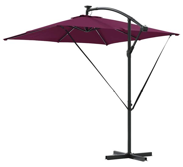 Suncobran s LED trakama Bordeaux Crvena 249 x 249 x 250 cm - Crvena / 249 x 249 x 250 cm