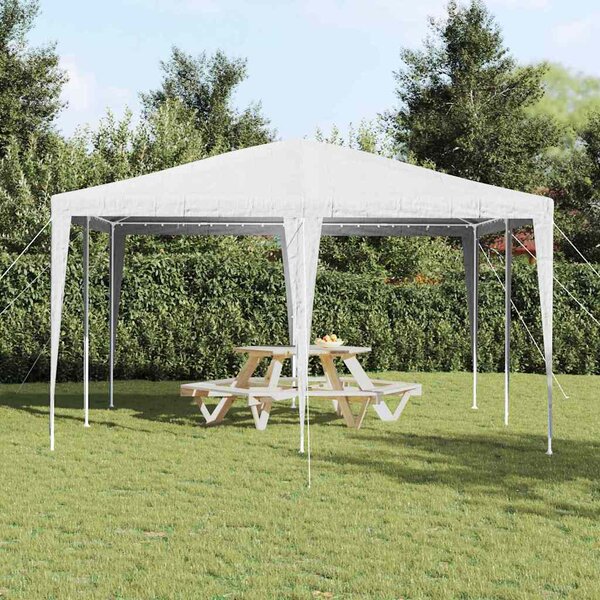 Šator za zabave Bijelo 400 x 400 x 266 cm Polietilen i čelik - Bijela / 400 x 400 x 266 cm