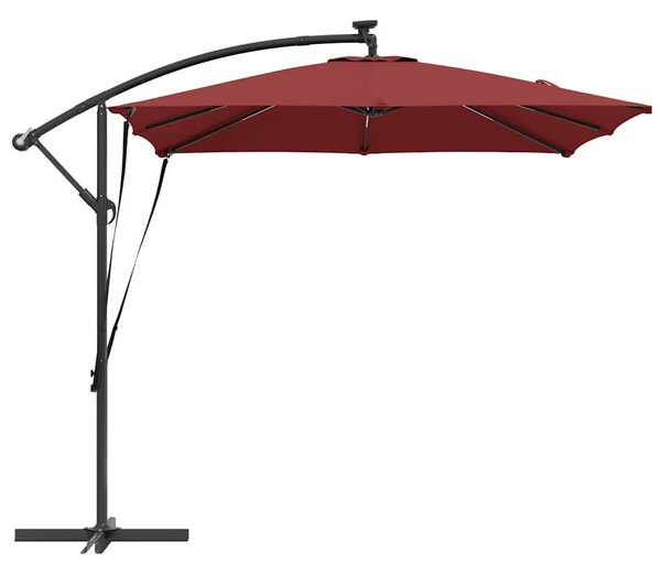Suncobran Terakota 249 x 249 x 250 cm Poliester i aluminij - Cinober / 249 x 249 x 250 cm