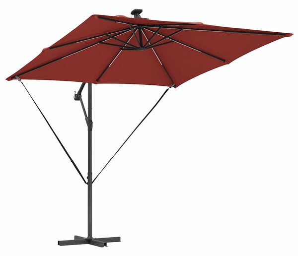 Suncobran Terakota 249 x 249 x 250 cm Poliester i aluminij - Cinober / 249 x 249 x 250 cm