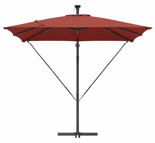 Suncobran Terakota 249 x 249 x 250 cm Poliester i aluminij - Cinober / 249 x 249 x 250 cm
