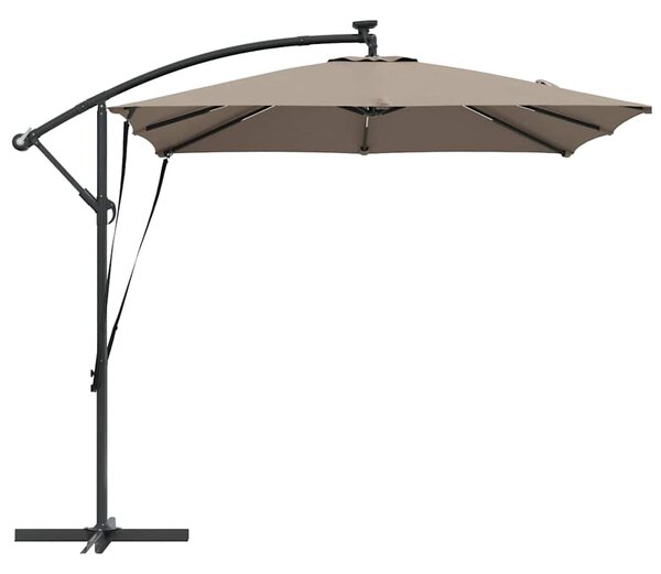 Suncobran Sivo-smeđa 249 x 249 x 250 cm Poliester i aluminij - Smeđesiva / 249 x 249 x 250 cm