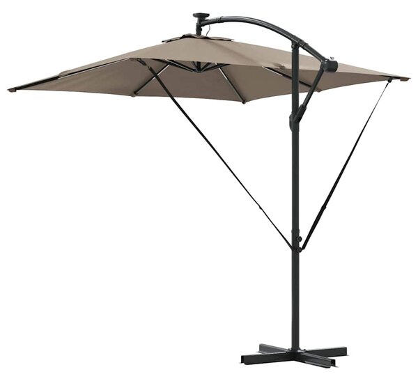 Suncobran Sivo-smeđa 249 x 249 x 250 cm Poliester i aluminij - Smeđesiva / 249 x 249 x 250 cm