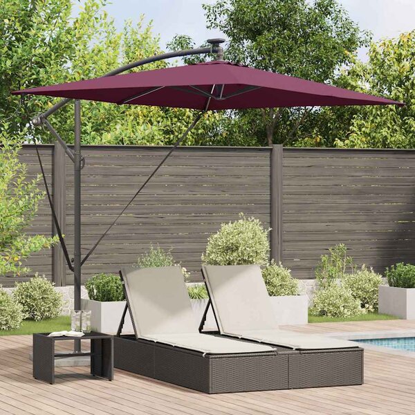 Suncobran S LED lampica Bordeaux Crvena 294 x 200 x 270 cm - Crvena / 294 x 200 x 270 cm