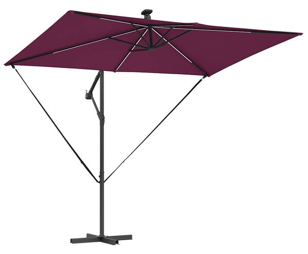 Suncobran S LED lampica Bordeaux Crvena 294 x 200 x 270 cm - Crvena / 294 x 200 x 270 cm