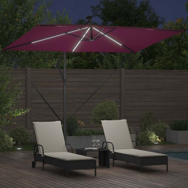 Suncobran S LED lampica Bordeaux Crvena 294 x 200 x 270 cm - Crvena / 294 x 200 x 270 cm
