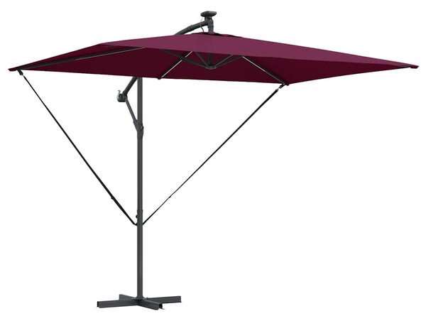 Suncobran S LED lampica Bordeaux Crvena 294 x 200 x 270 cm - Crvena / 294 x 200 x 270 cm