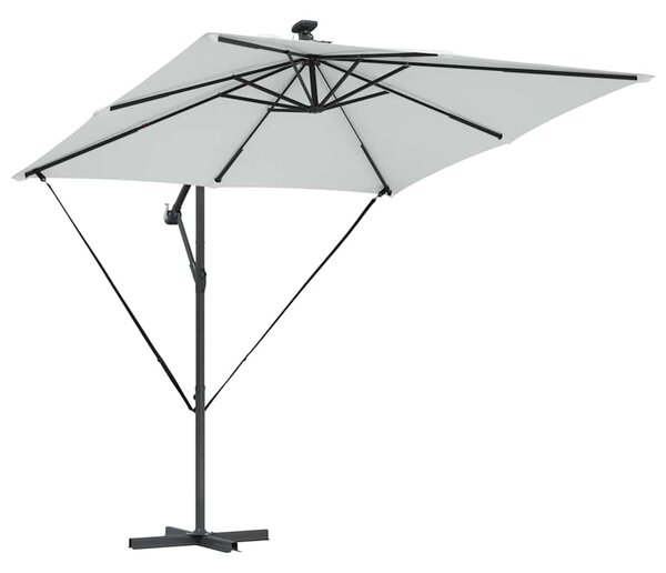 Suncobran Pijesak 249 x 249 x 250 cm Poliester i aluminij - Smeđa / 249 x 249 x 250 cm