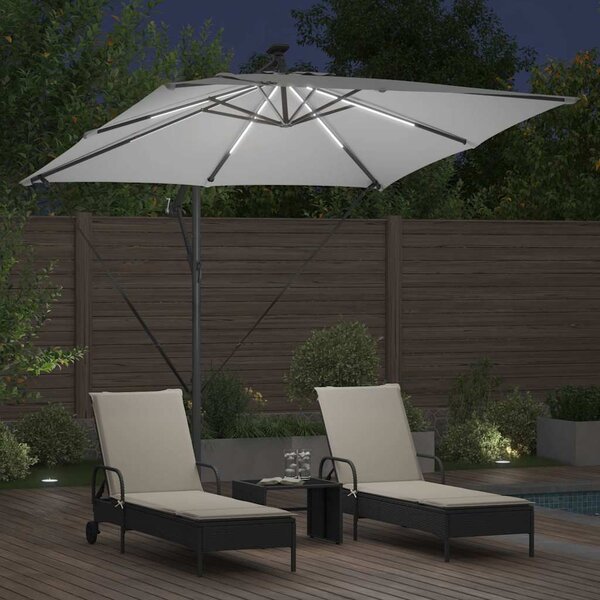 Suncobran Pijesak 249 x 249 x 250 cm Poliester i aluminij - Smeđa / 249 x 249 x 250 cm