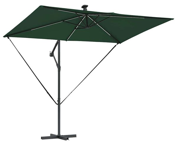 Suncobran Zelena 294 x 200 x 270 cm Poliester i aluminij - Zelena / 294 x 200 x 270 cm