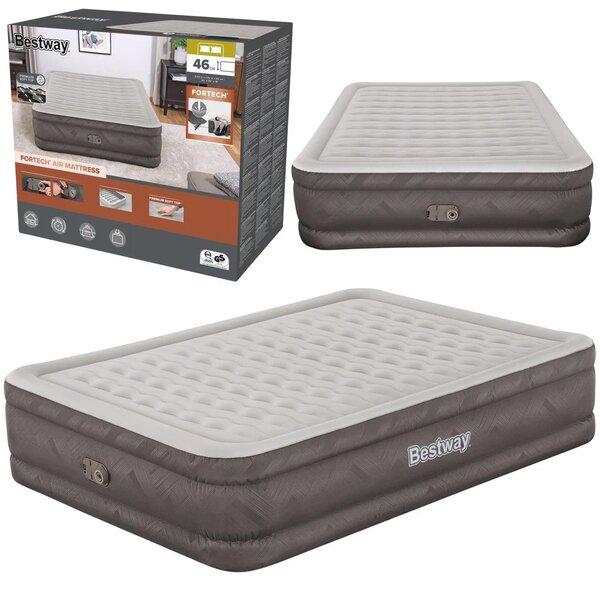 Dvostruki napuhni madrac s električnom pumpom 203x152 cm Bestway 69050