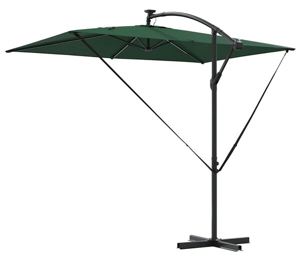 Suncobran Zelena 294 x 200 x 270 cm Poliester i aluminij - Zelena / 294 x 200 x 270 cm
