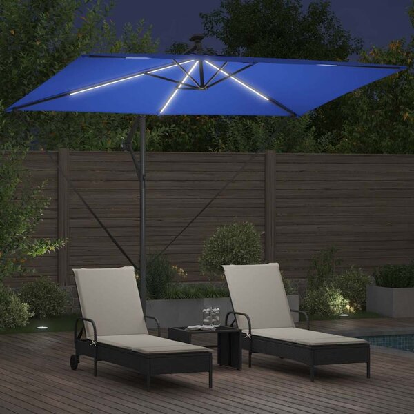 Suncobran Azurnoplava 294 x 200 x 270 cm Poliester i aluminij - Plava / 294 x 200 x 270 cm