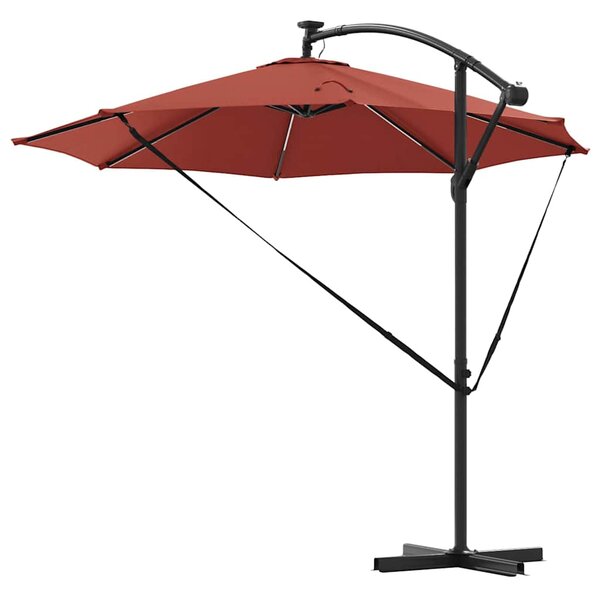 Suncobran Terakota 294 x 294 x 248 cm Poliester i aluminij - Cinober / 294 x 294 x 248 cm