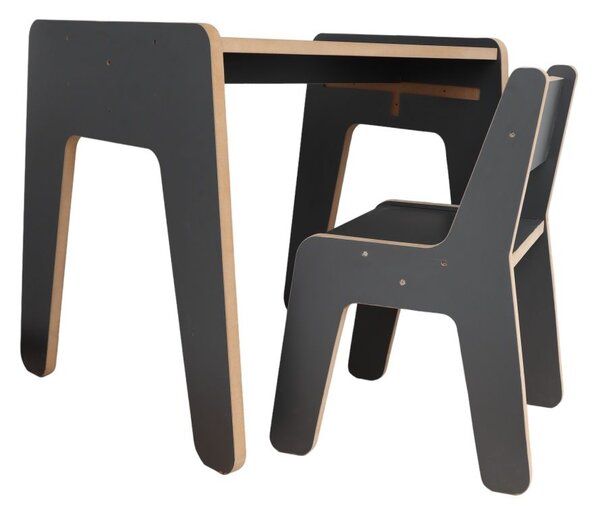 Woody Fashion Dječji stolni set MINI TABLE, antracit