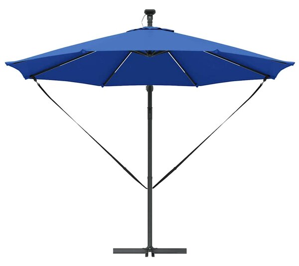 Suncobran Azurnoplava 294 x 294 x 248 cm Poliester i aluminij - Plava / 294 x 294 x 248 cm