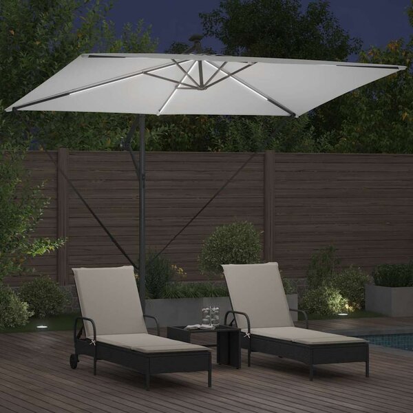 Suncobran Pijesak 294 x 200 x 270 cm Poliester i aluminij - Smeđa / 294 x 200 x 270 cm