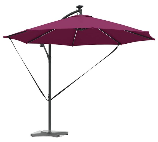Suncobran S LED lampica Bordeaux Crvena 294 x 294 x 248 cm - Crvena / 294 x 294 x 248 cm