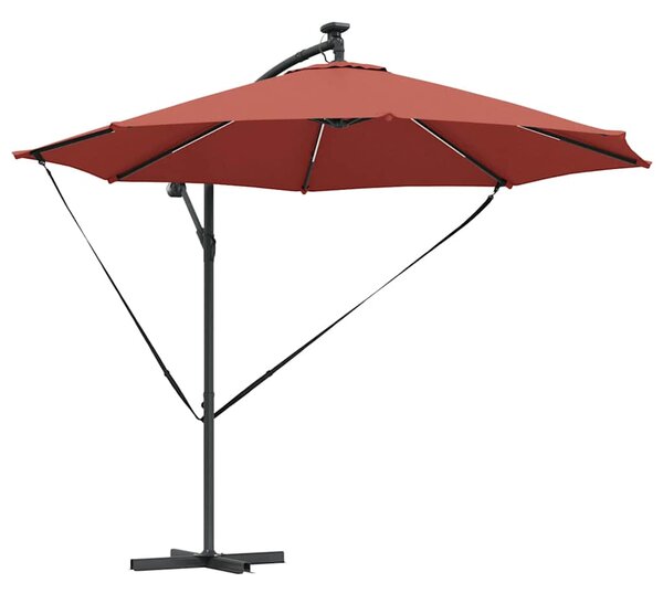 Suncobran Terakota 294 x 294 x 248 cm Poliester i aluminij - Cinober / 294 x 294 x 248 cm