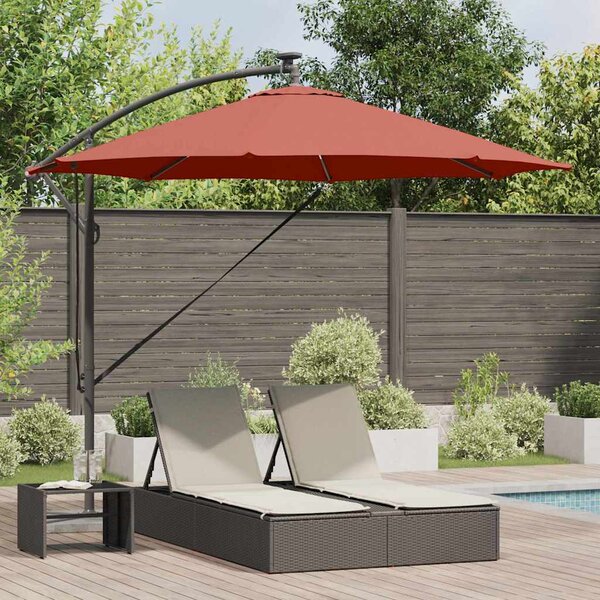 Suncobran Terakota 294 x 294 x 248 cm Poliester i aluminij - Cinober / 294 x 294 x 248 cm