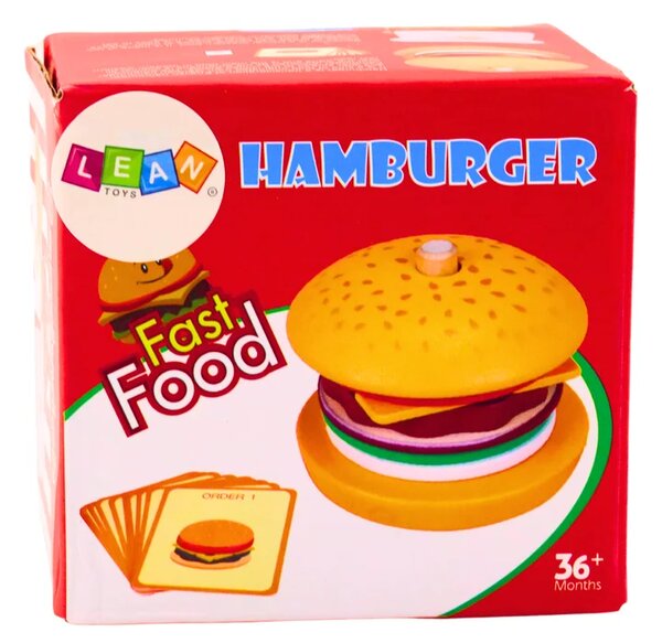 Drveni Hamburger 8 El kartica s receptima 10 komada