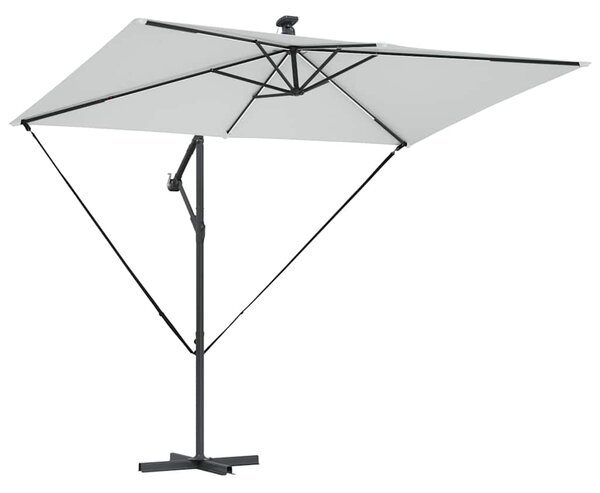 Suncobran Pijesak 294 x 200 x 270 cm Poliester i aluminij - Smeđa / 294 x 200 x 270 cm