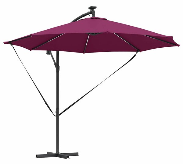 Suncobran S LED lampica Bordeaux Crvena 294 x 294 x 248 cm - Crvena / 294 x 294 x 248 cm
