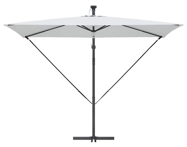 Suncobran Pijesak 294 x 200 x 270 cm Poliester i aluminij - Smeđa / 294 x 200 x 270 cm