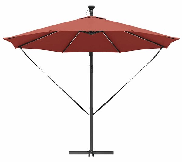Suncobran Terakota 294 x 294 x 248 cm Poliester i aluminij - Cinober / 294 x 294 x 248 cm