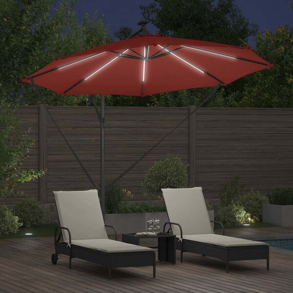Suncobran Terakota 294 x 294 x 248 cm Poliester i aluminij - Cinober / 294 x 294 x 248 cm