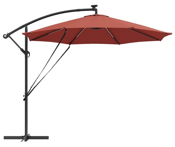 Suncobran Terakota 294 x 294 x 248 cm Poliester i aluminij - Cinober / 294 x 294 x 248 cm