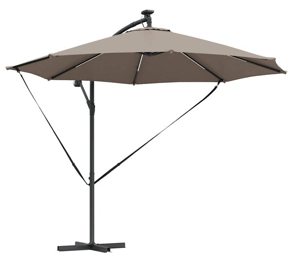 Suncobran Sivo-smeđa 294 x 294 x 248 cm Poliester i aluminij - Smeđesiva / 294 x 294 x 248 cm