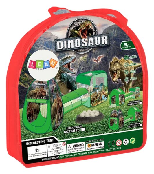 Igralište za djecu 3 u 1 Šatorska kućica Bazen Dinosauri
