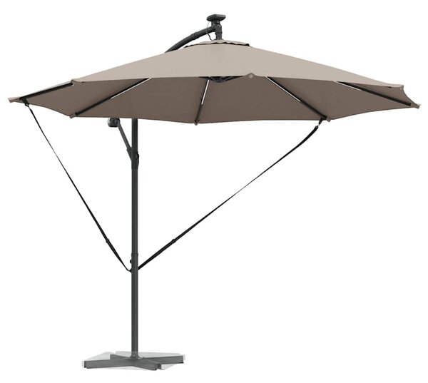 Suncobran Sivo-smeđa 294 x 294 x 248 cm Poliester i aluminij - Smeđesiva / 294 x 294 x 248 cm