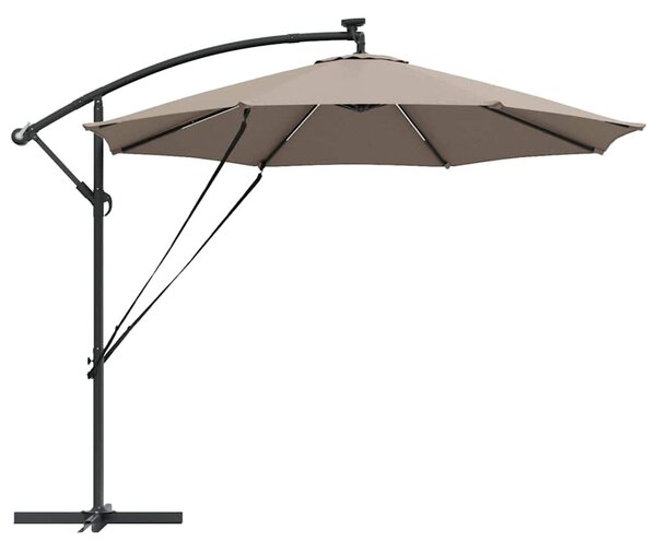 Suncobran Sivo-smeđa 294 x 294 x 248 cm Poliester i aluminij - Smeđesiva / 294 x 294 x 248 cm