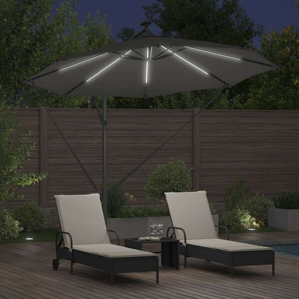 Suncobran Antracit 294 x 294 x 248 cm Poliester i aluminij - Antracit / 294 x 294 x 248 cm