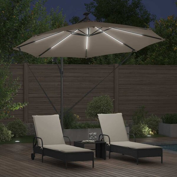 Suncobran Sivo-smeđa 294 x 294 x 248 cm Poliester i aluminij - Smeđesiva / 294 x 294 x 248 cm